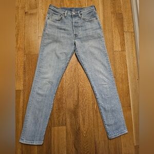Levi's 501 Selvedge Vintage Denim Jeans Women's Faded Button Fly Size 25